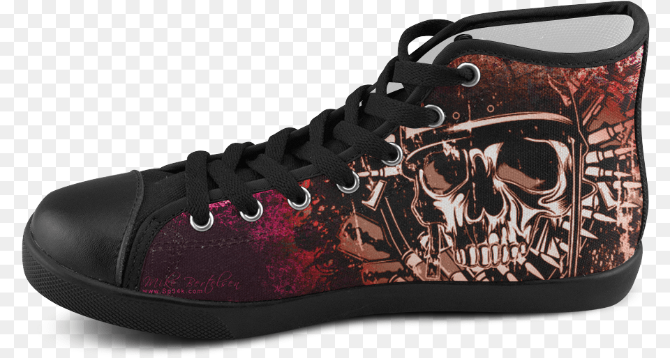 Militia Grunge Skull Men S High Top Canvas Shoes Harley Quinn Shoes Men, Clothing, Footwear, Shoe, Sneaker Free Transparent Png