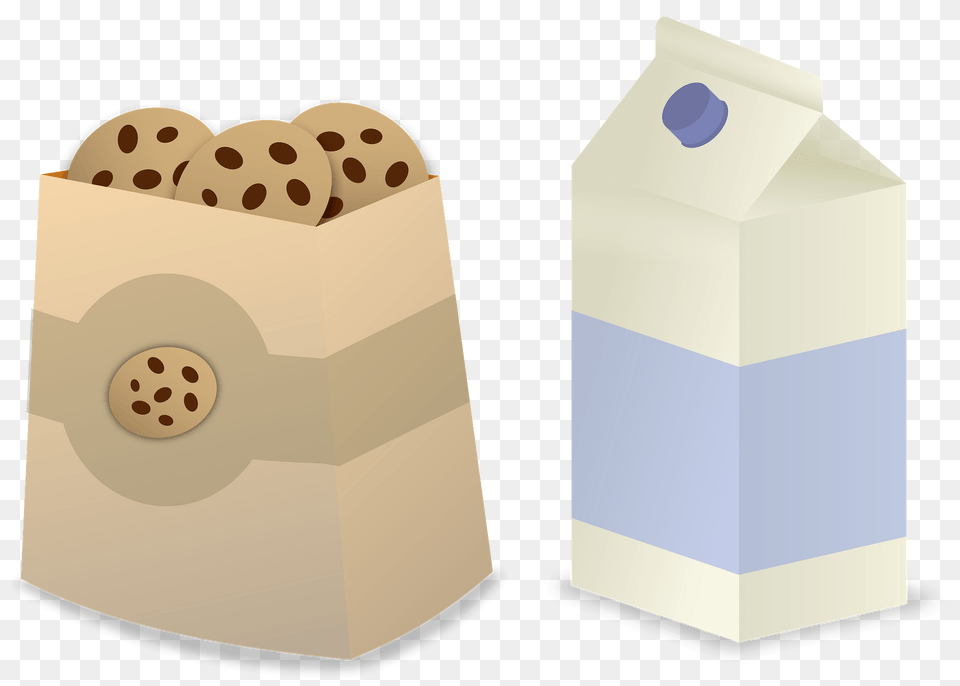 Milk Amp Cookies Clipart, Box, Cardboard, Carton, Beverage Free Png