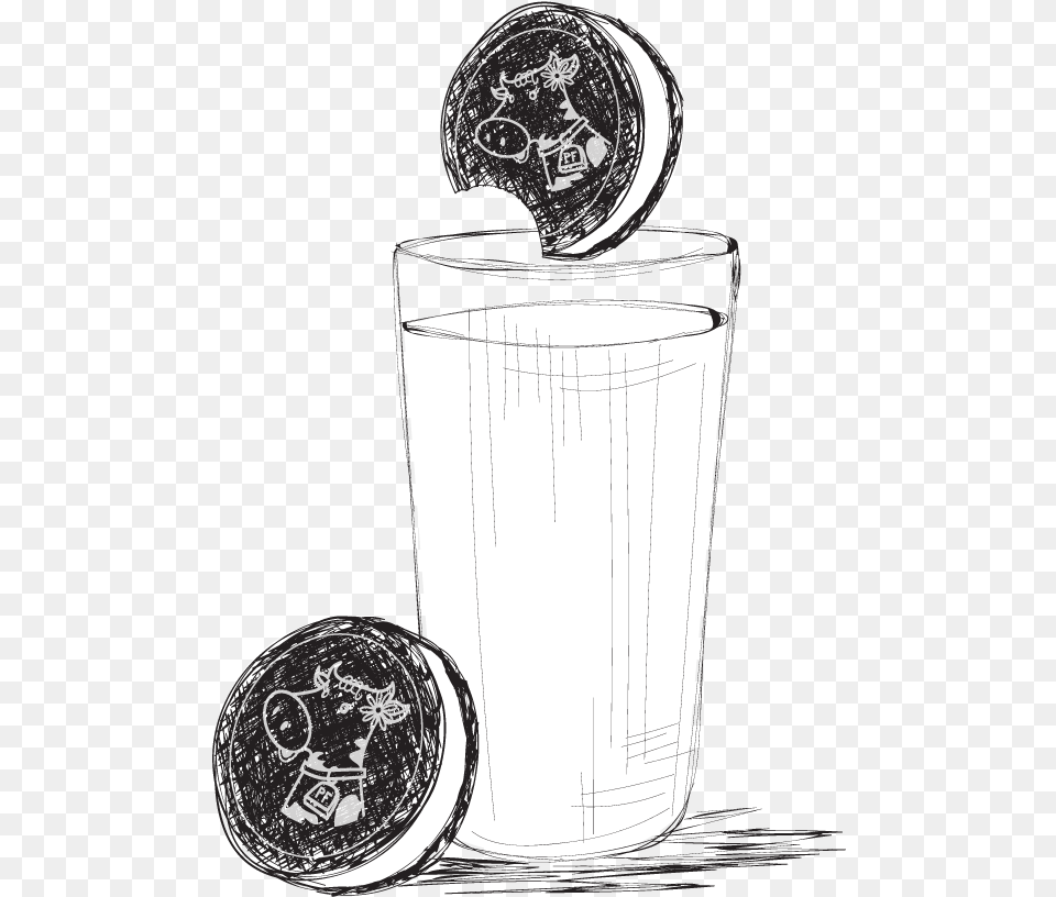 Milk And Cookies Sketch, Coin, Money, Bottle, Shaker Free Transparent Png