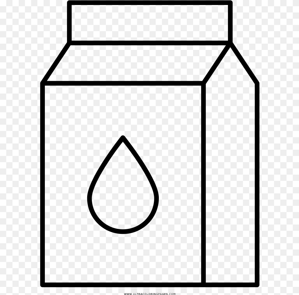 Milk Carton Black And White Illustration, Gray Png Image