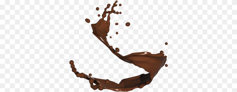Milk Chocolate Splash Splash Melted Chocolate, Beverage, Dessert, Food, Smoke Pipe Png Image