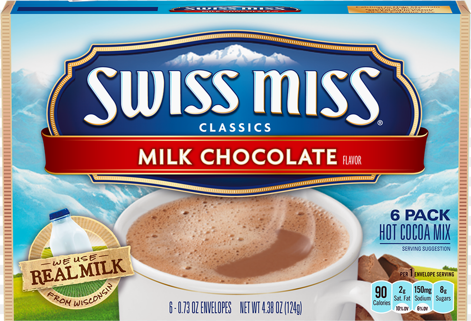 Milk Chocolate Swiss Miss, Cup, Beverage, Dessert, Food Png Image