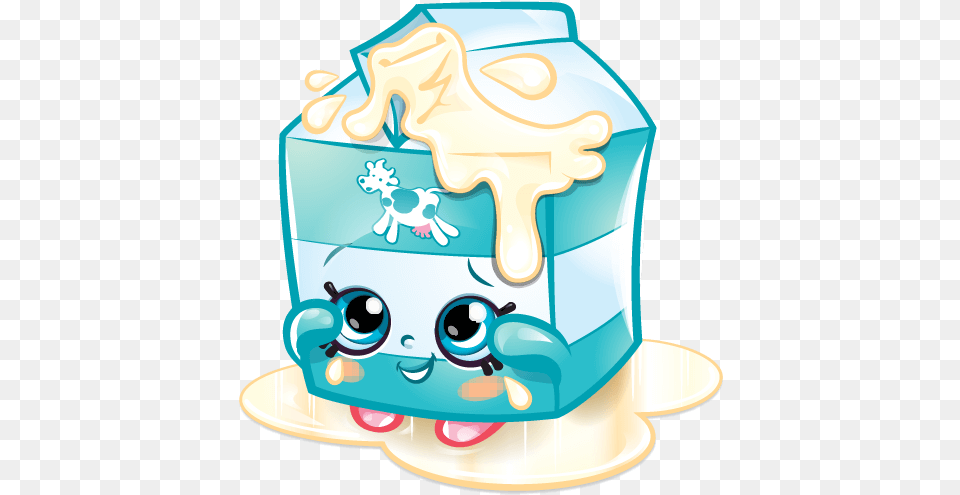 Milk Clipart Shopkins Spilt Milk Shopkins, Birthday Cake, Cake, Cream, Dessert Free Png