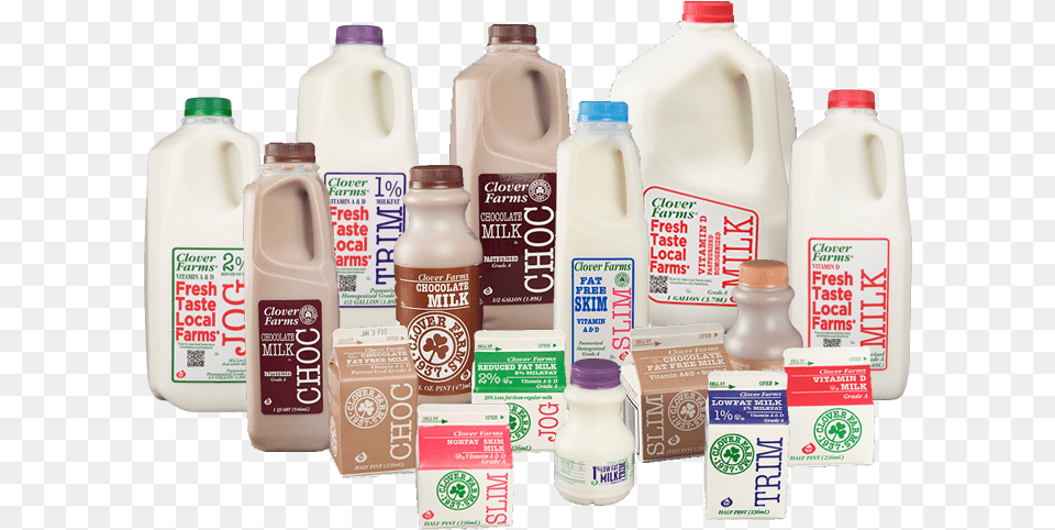 Milk Clover Farms Clover Vitamin D Milk, Beverage, Dairy, Food Free Png Download