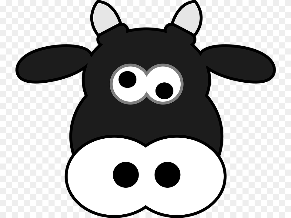 Milk Cow Milker Dairy Funny Cow Face Cartoon, Snout, Nature, Outdoors, Snow Free Png