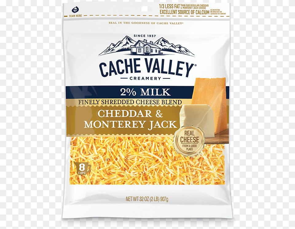 Milk Finely Shredded Cheddar Amp Monterey Jack Cache Valley Colby And Monterey Jack Cheese 2 Lb, Food, Noodle, Pasta, Vermicelli Png Image