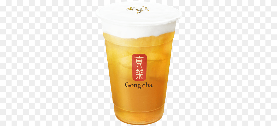 Milk Foam Green Tea Gong Cha, Glass, Cup, Alcohol, Beer Free Transparent Png