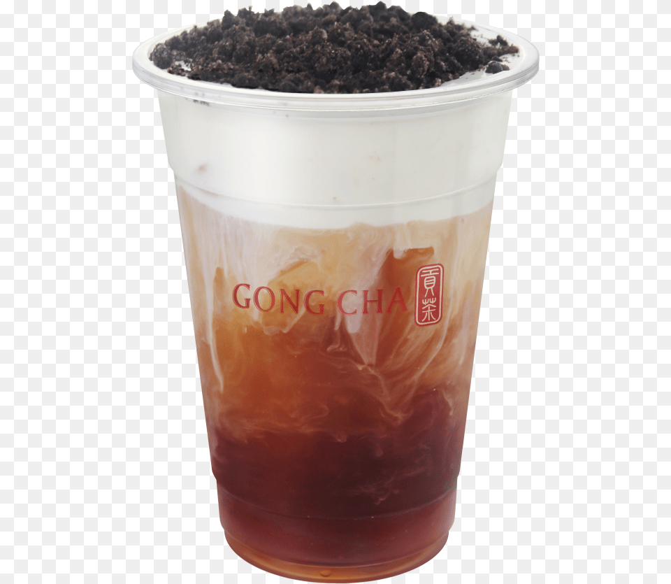 Milk Foam Oreo Black Tea Gong Cha Oreo Milk Tea, Cup, Soil, Beverage Free Transparent Png