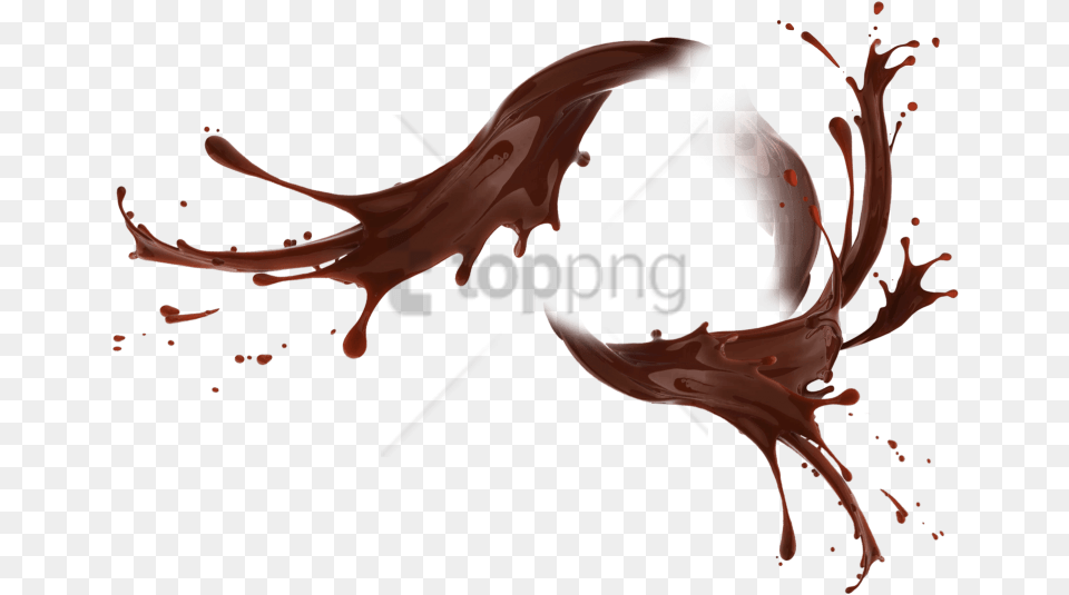 Milk Glass Splash With Transparent Splash De Chocolate En Png Image