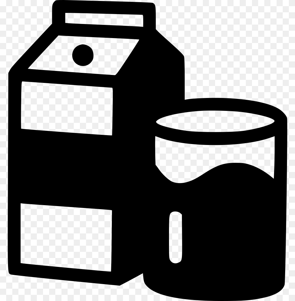Milk Juice Carton And Glass, Beverage Png Image