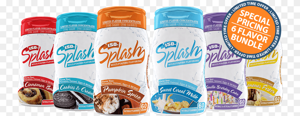 Milk Splash Flavors Convenience Food, Can, Tin, Dairy Free Png Download