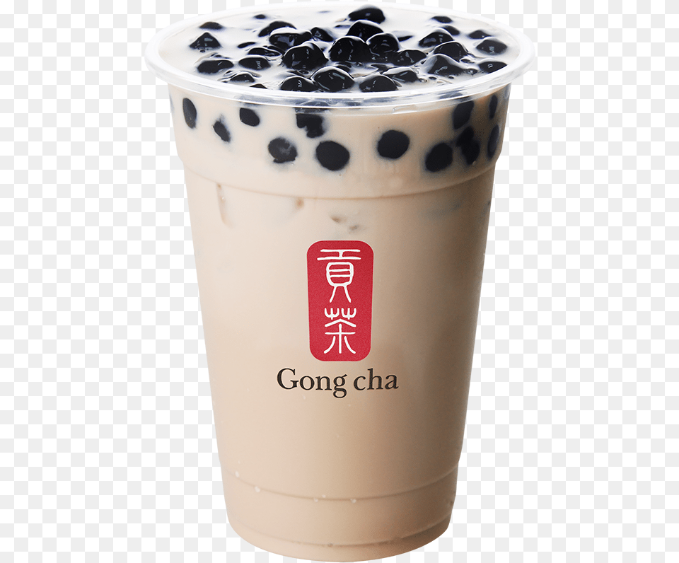 Milk Tea With Black Pearl Gong Cha Pearl Milk Tea, Beverage, Bottle, Shaker, Bubble Tea Png