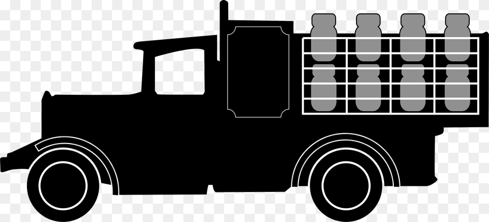 Milk Truck Icon Stock Illustration, Stencil, Bulldozer, Machine, Transportation Free Transparent Png
