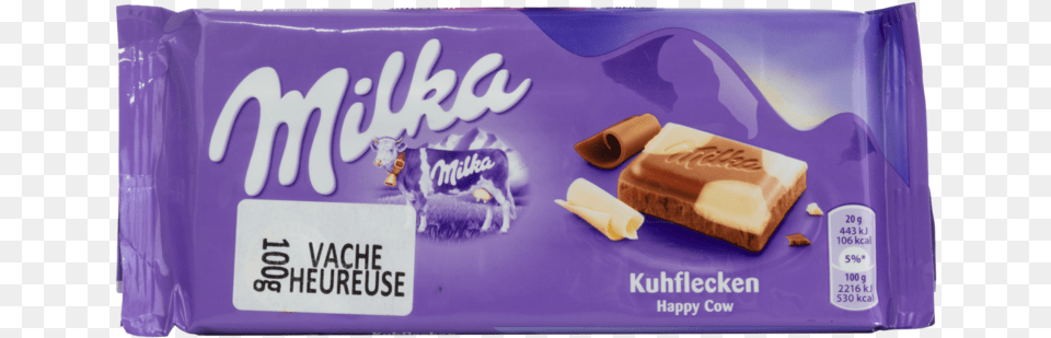 Milka Kuhflecken Happy Cow Chocolate Bar 100g Milka, Food, Sweets, Dairy Png Image