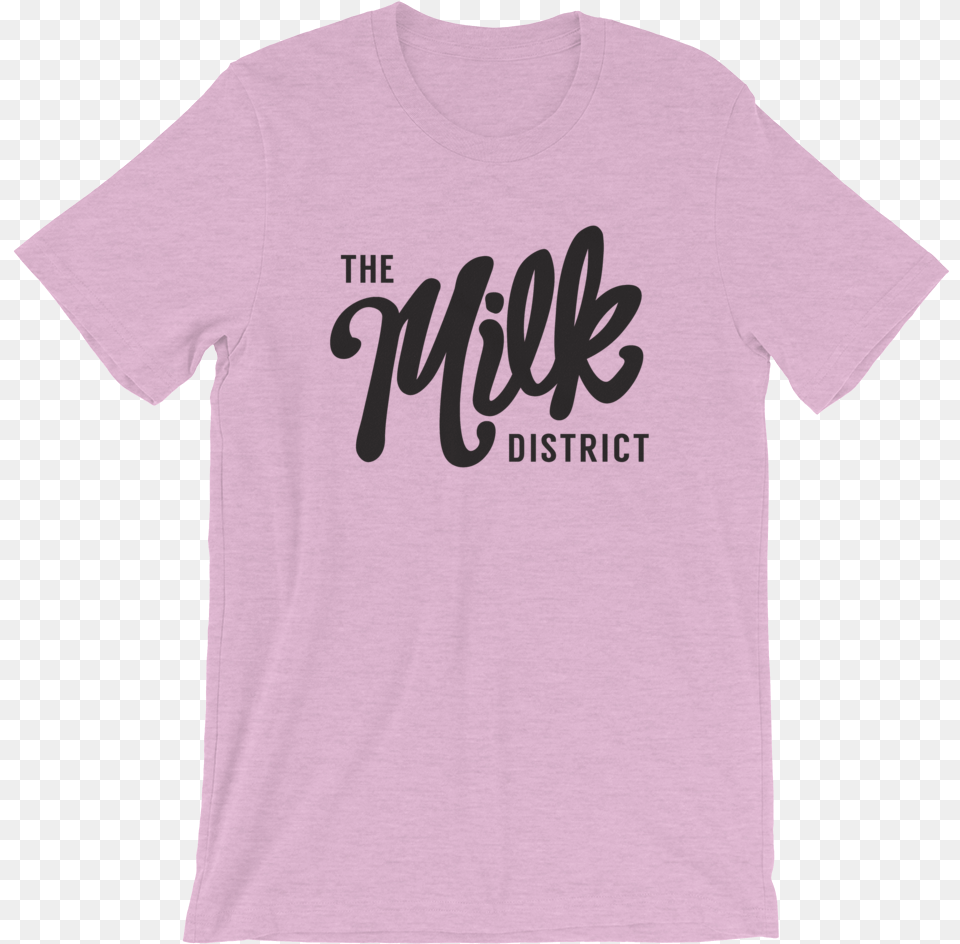 Milkdistrict Logo Blk 1up Mockup Front Wrinkled Heather Milk District, Clothing, Shirt, T-shirt Free Png Download
