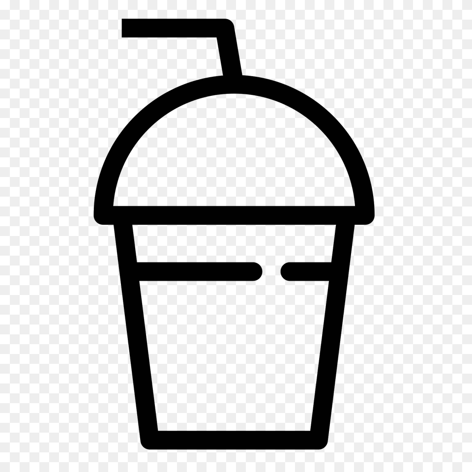 Milkshake Icon, Gray Png Image