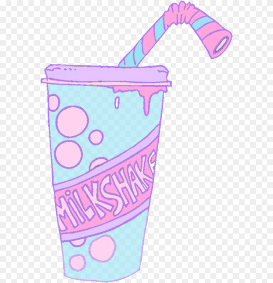 Milkshake Pastel Pink Illustration Ftestickers Freetoed Milkshake Coloring Pages, Beverage, Juice, Cup Free Png Download