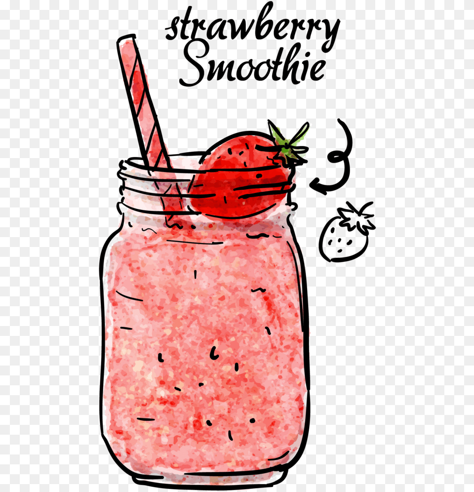 Milkshakes Clipart Strawberry Smoothie Sticker, Jar, Food, Jam, Nature Png