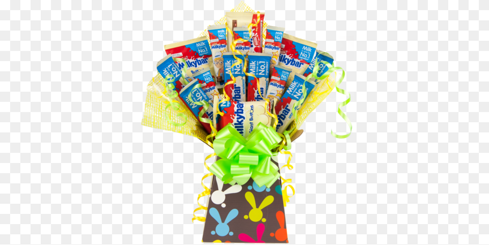 Milkybar Easter Edition Chocolate Bouquet Tree Explosion Horizontal, Food, Sweets, Candy, Snack Png Image