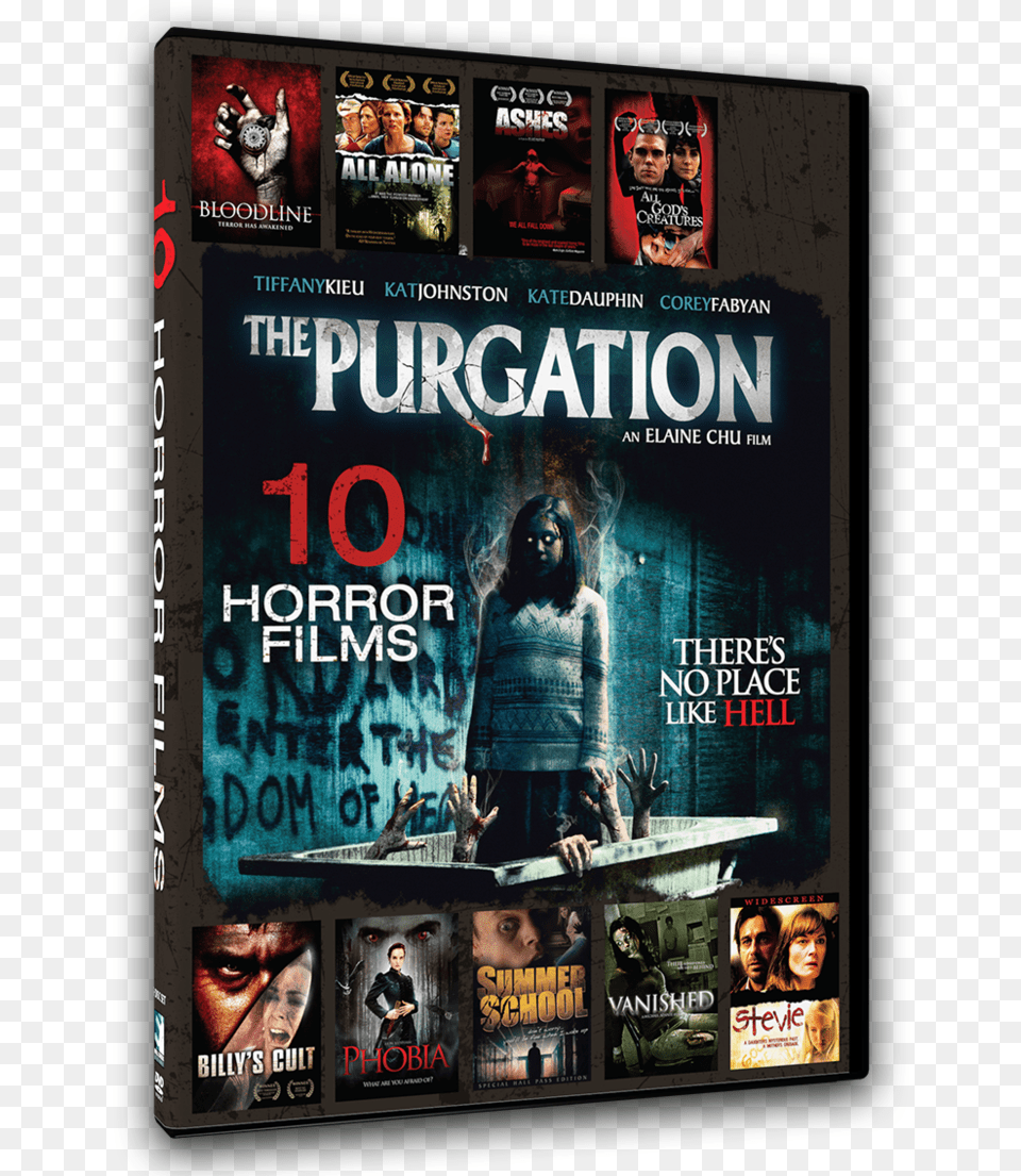 Mill Creek 10 Horror Collection, Adult, Poster, Person, Woman Png Image