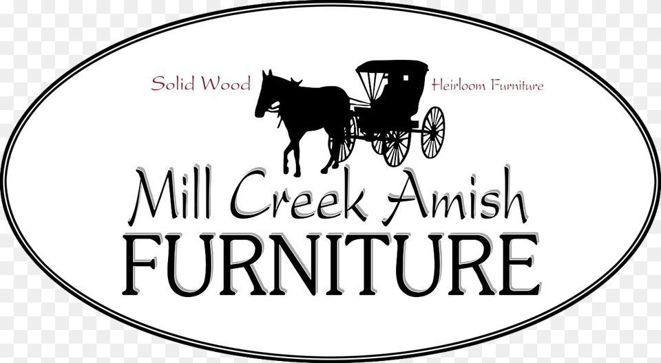 Mill Creek Amish Furniture Logo Phaeton, Wheel, Machine, Mammal, Horse Png