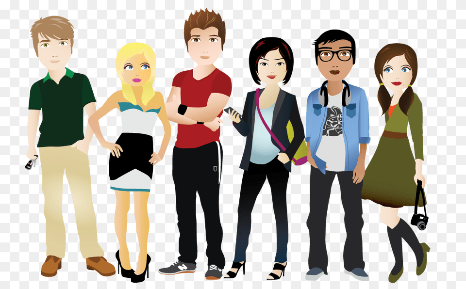 Millennial Clipart Image Group, Woman, Male, Female, Person Png