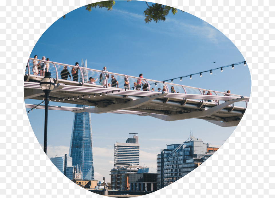 Millennium Bridge, City, Metropolis, Photography, Urban Png Image
