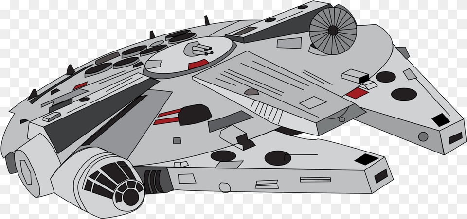 Millennium Falcon By Ejlightning007arts Star Wars Millennium Falcon Cartoon, Aircraft, Spaceship, Transportation, Vehicle Png Image