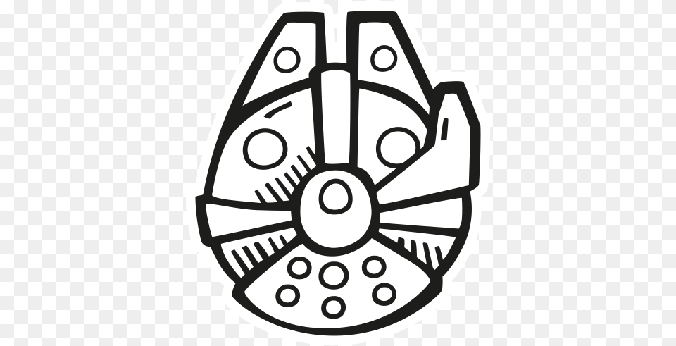 Millennium Falcon Icon Of Space Star Wars Millennium Falcon Cartoon, Machine, Spoke, Wheel, Ammunition Free Transparent Png