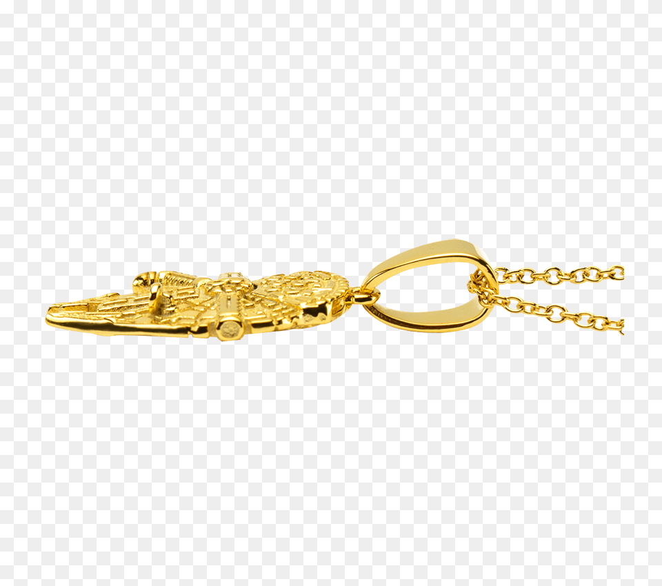 Millennium Falcon Gold Pvd Pendant, Accessories, Bracelet, Jewelry, Necklace Free Png
