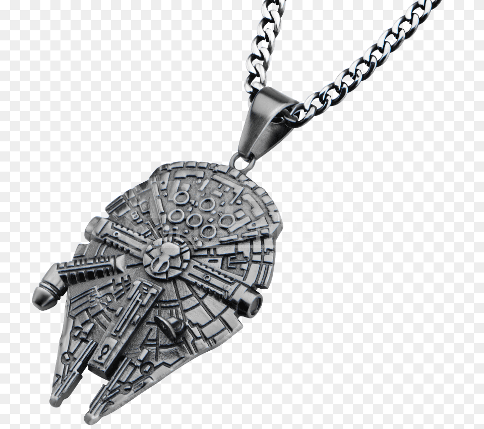 Millennium Falcon Pendant With Chain, Accessories, Jewelry, Necklace Png Image