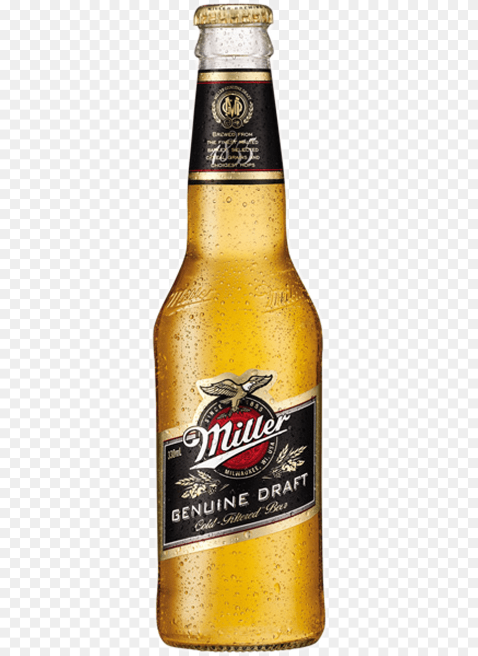 Miller Genuine Draft 33 Cl Italy Miller Genuine Draft, Alcohol, Beer, Beer Bottle, Beverage Png Image