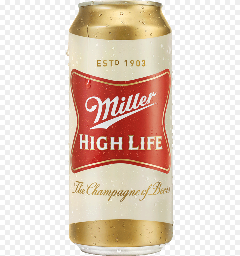 Miller High Life Lager Miller High Life 32oz Can, Alcohol, Beer, Beverage, Tin Free Png