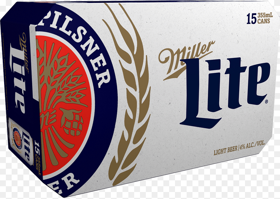 Miller Lite 15 X 355 Ml Miller Lite 15 Pack Can, Alcohol, Beer, Beverage, Lager Free Png Download