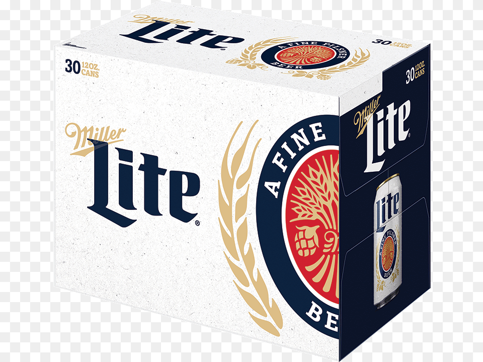 Miller Lite 30 Pk, Alcohol, Beer, Beverage, Box Free Transparent Png
