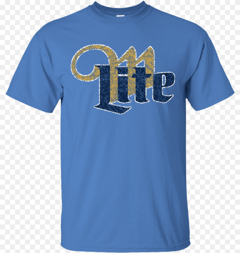 Miller Lite Beer Brand Logo Label T Shirt T Shirt Network Engineer, Clothing, T-shirt Free Png