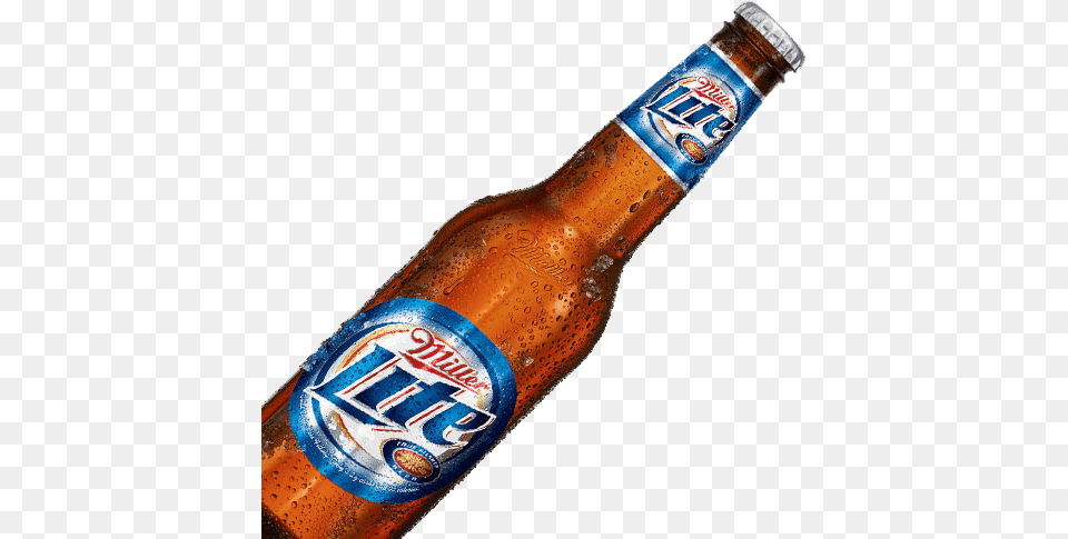 Miller Lite Bottle, Alcohol, Beer, Beer Bottle, Beverage Png Image