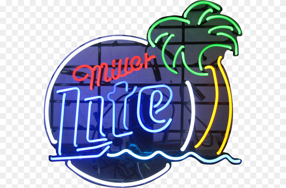 Miller Lite Neon Sign, Light Png