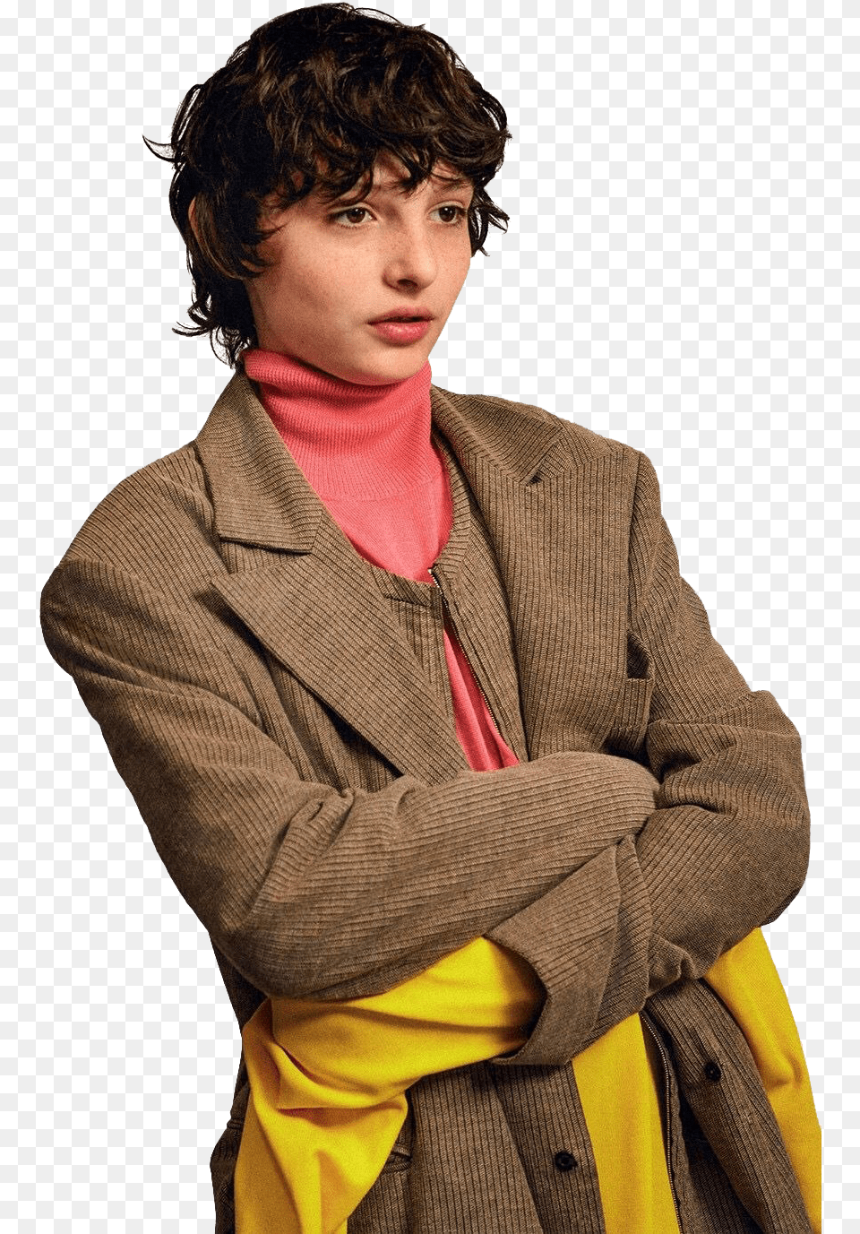 Millie Bobby Y Finn Wolfhard, Jacket, Blazer, Clothing, Coat Free Png Download