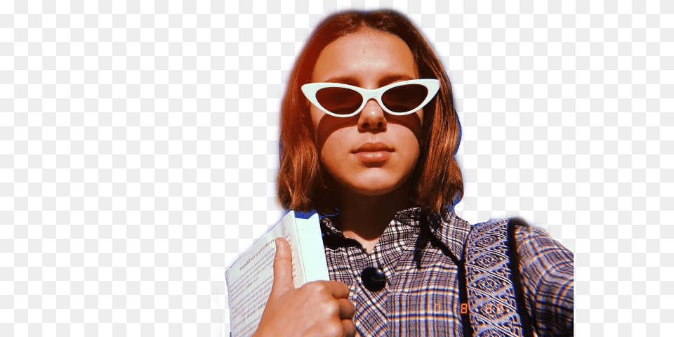 Millie Mills Milliebobbybrown Bobbybrown Milliebobby Millie Bobby Brown 2019, Accessories, Sunglasses, Reading, Portrait Free Transparent Png