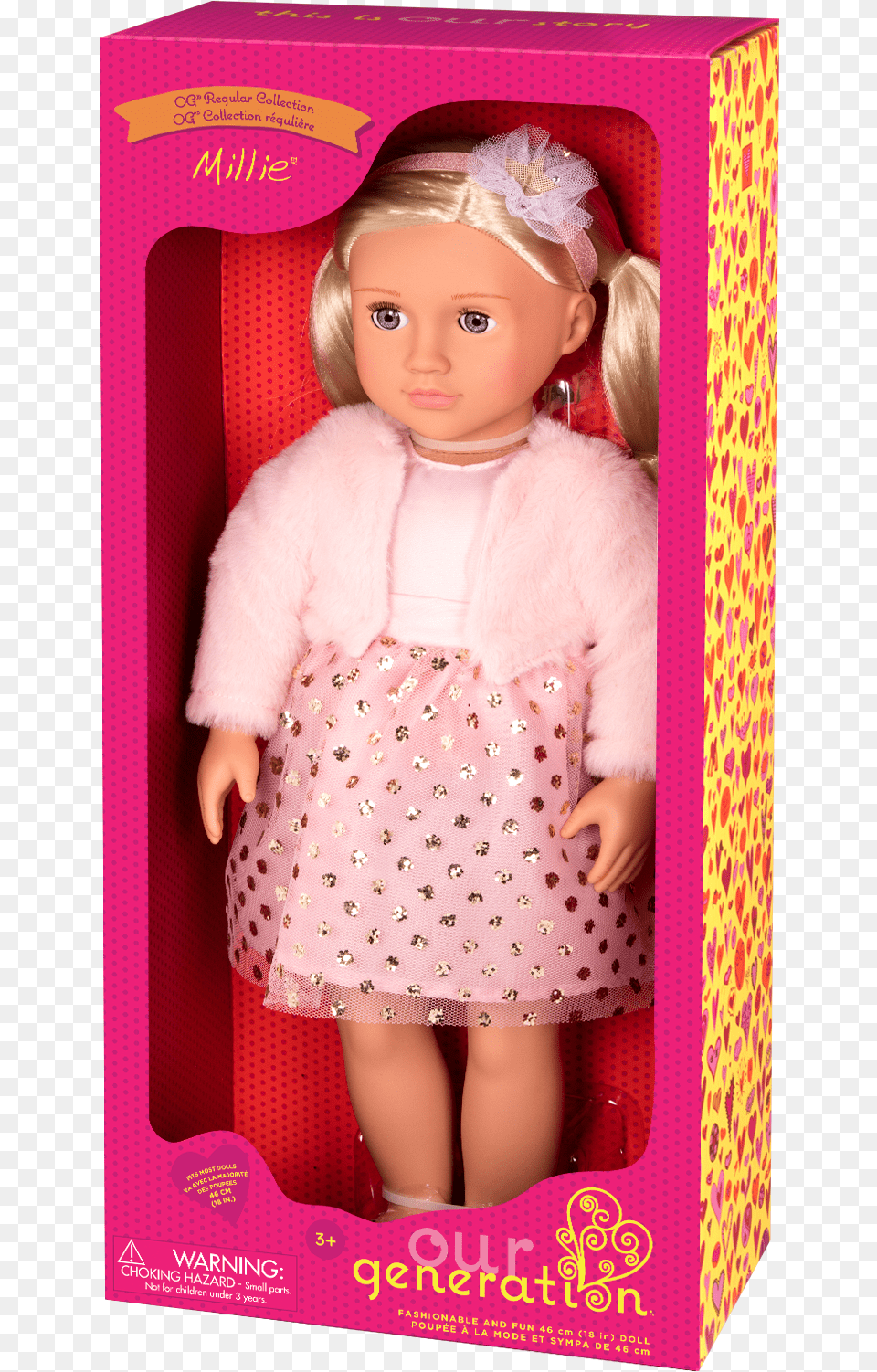 Millie Regular 18 Inch Doll In Packaging Our Generation Dolls Boys, Toy, Face, Head, Person Free Png