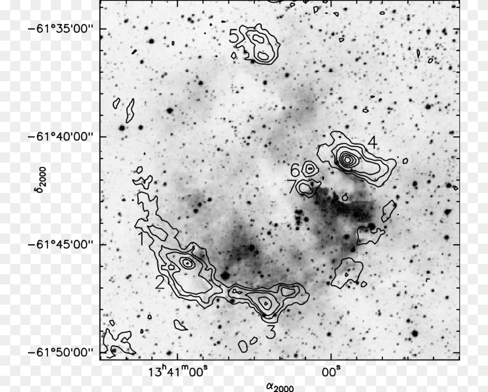 Millimetre Continuum Emission Superimposed On An H Simba, Stain Png Image