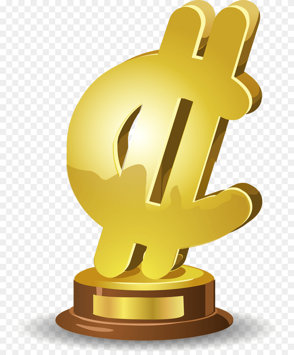 Million Currant Trophy Clipart, Gold Free Png