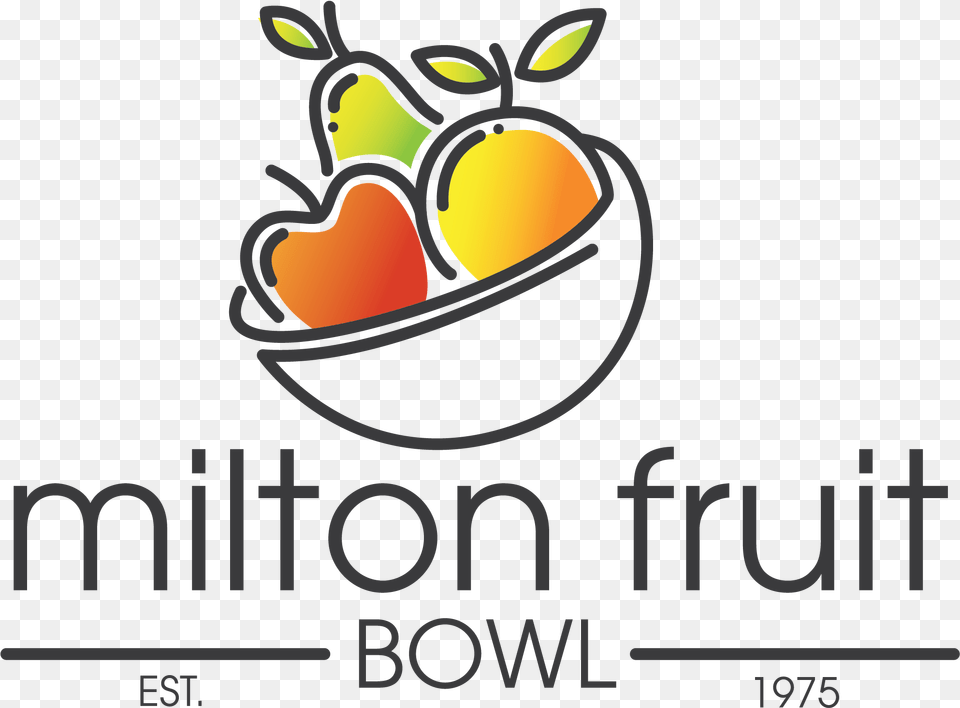 Milton Fruit Bowl Logo Stacked 01 Graphic Design, Food, Plant, Produce, Dynamite Png Image
