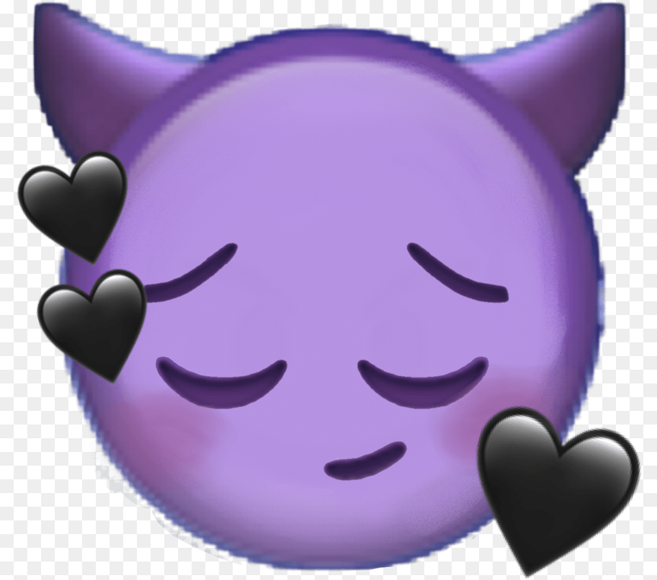 Milukyun Iphone Iphoneemoji Emoji Emojis Devil, Purple, Balloon Png