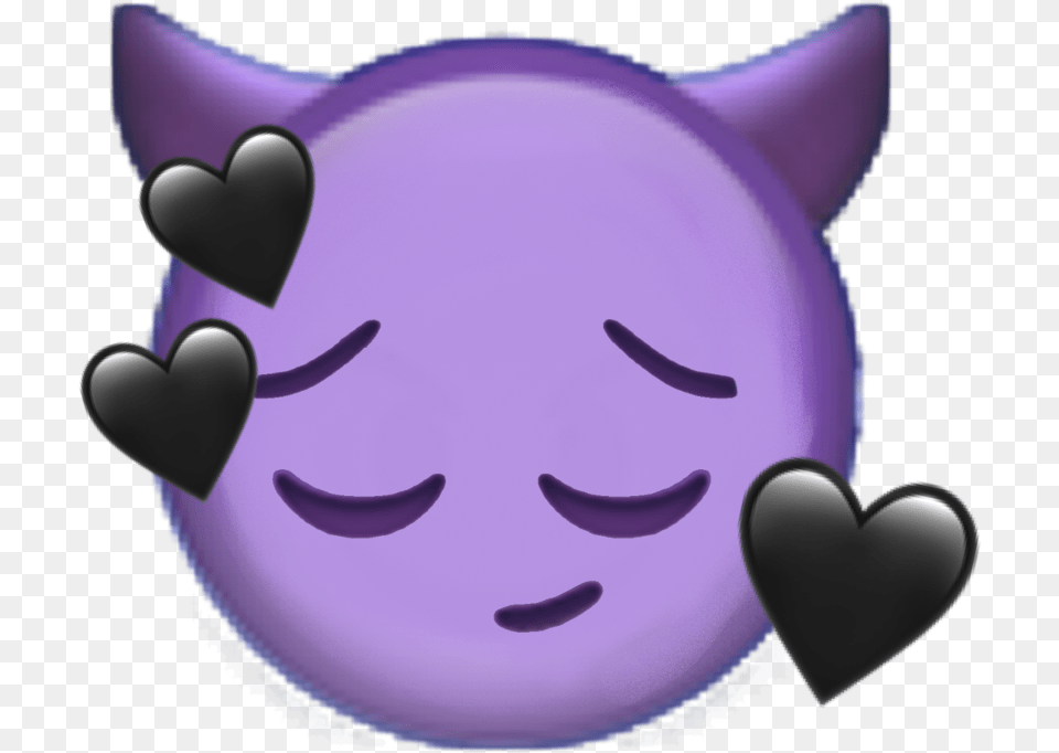 Milukyun Iphone Iphoneemoji Emoji Emojis Devil Purple Love Cute Devil Emoji, Balloon, Baby, Person Png