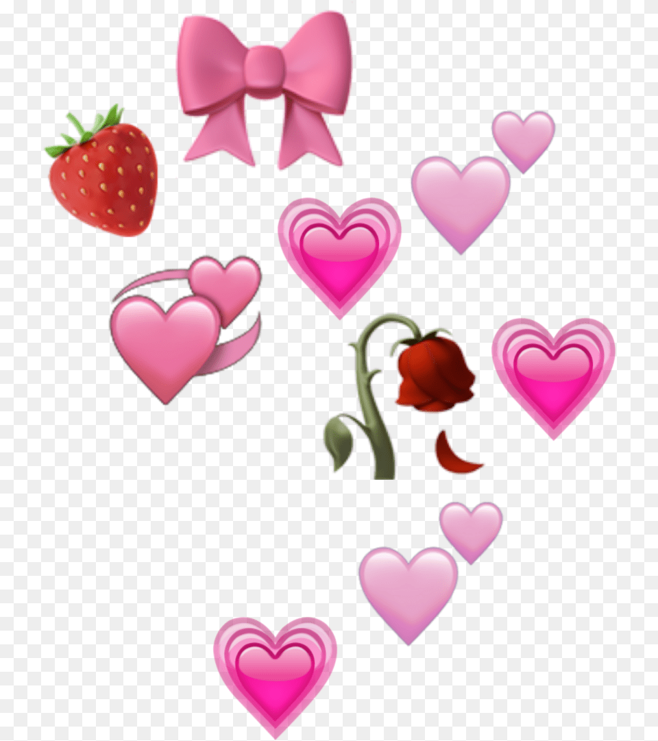 Milukyun Iphone Iphoneemoji Emoji Emojis Rose Heart, Flower, Petal, Plant Free Transparent Png