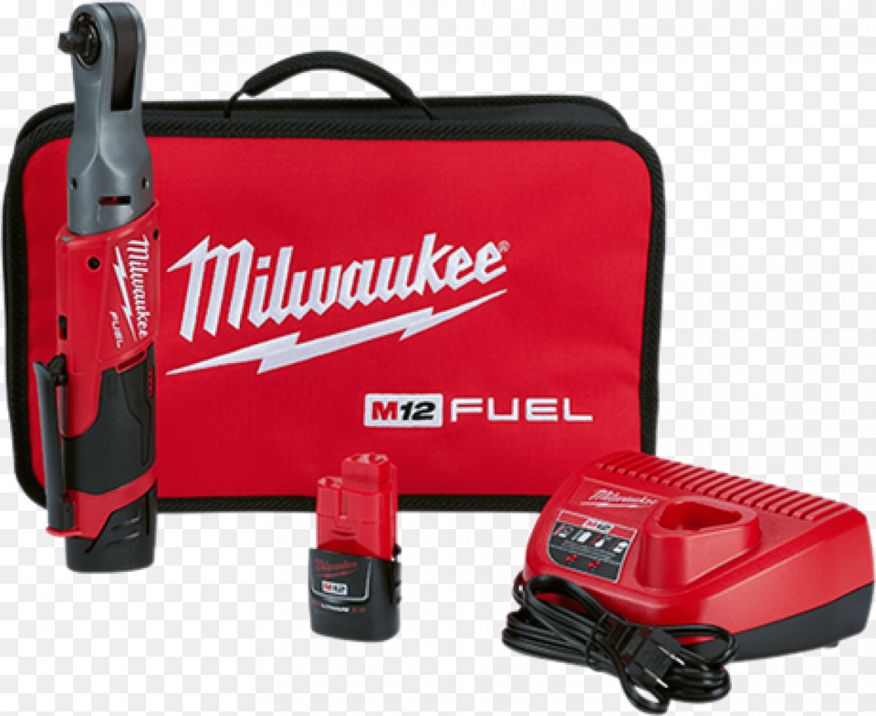 Milwaukee 2557 22 M12 Fuel 38quot Ratchet Kit Milwaukee 1 2 Cordless Ratchet, Device, Grass, Lawn, Lawn Mower Png