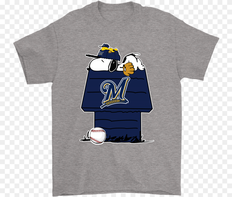 Milwaukee Brewers Snoopy And Woodstock Resting Together Smokey The Bear Socialism, Clothing, T-shirt, Ball, Baseball Free Png Download
