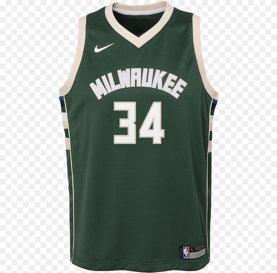 Milwaukee Bucks Nba Jersey, Clothing, Shirt, T-shirt Png